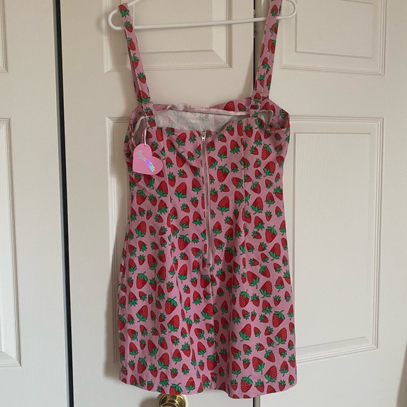 Sugar Thrill Strawberry Mini Dress - SIZE XL - Picture 2 of 3